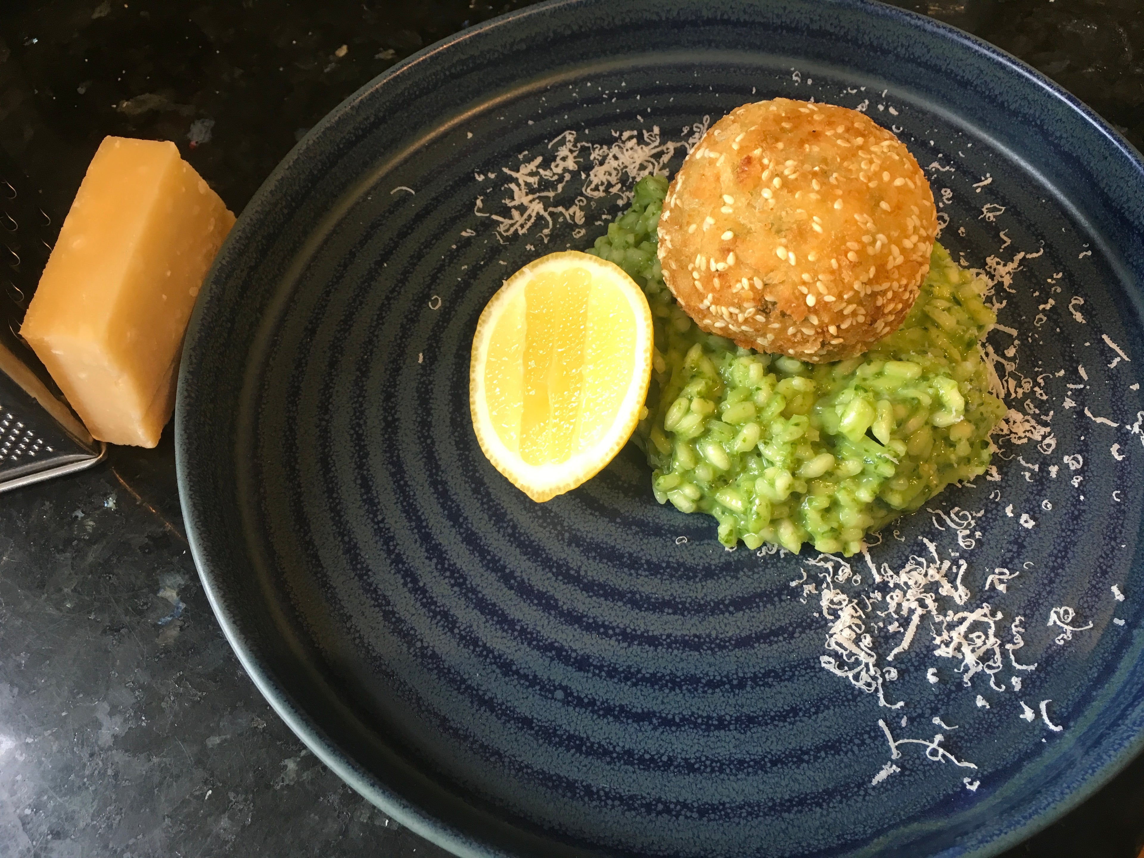 Wild garlic risotto recipe with balsamic vinegar