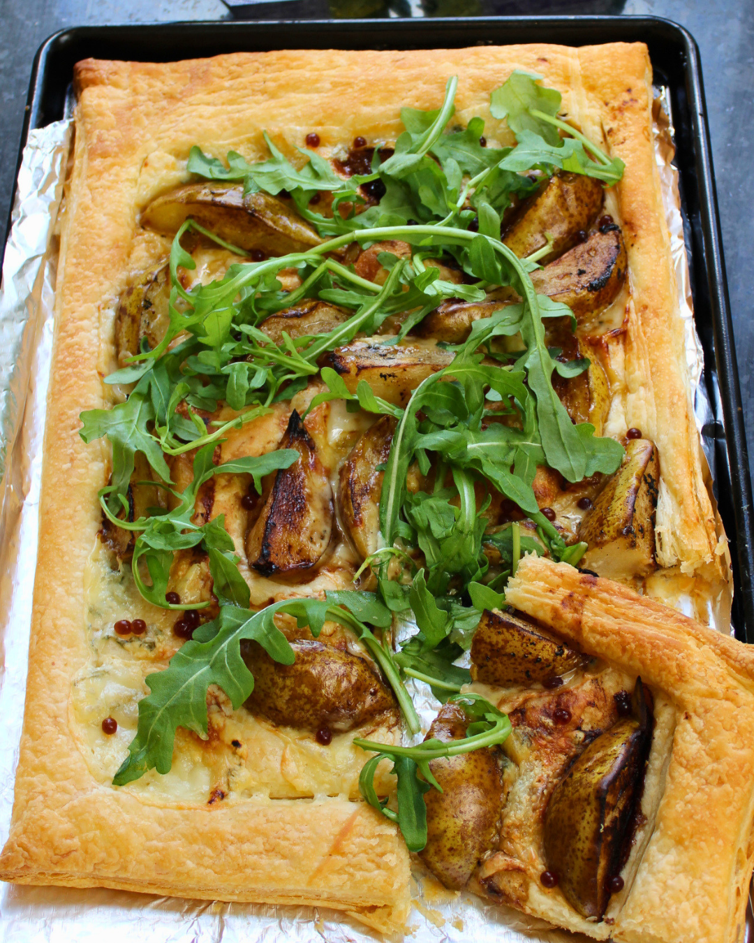 Pear and Blue cheese tart