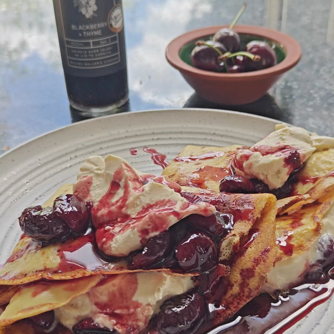 Sour Cherry Crêpes