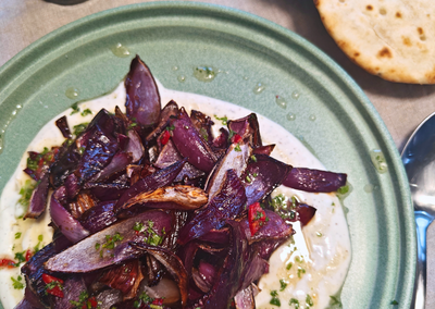 Balsamic Roasted Onion with Whipped Feta