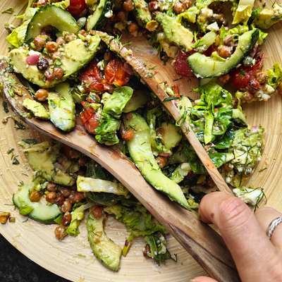 Leafy green roast tomato salad