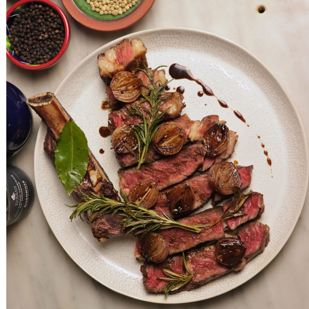 Melissa McCabe's Tomahawk Steak & Whiskey Balsamic Onions