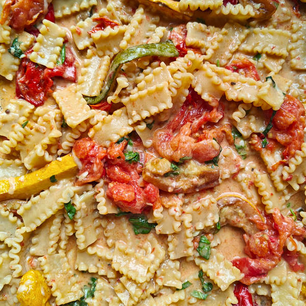 Roasted Tomato and Courgette Pasta