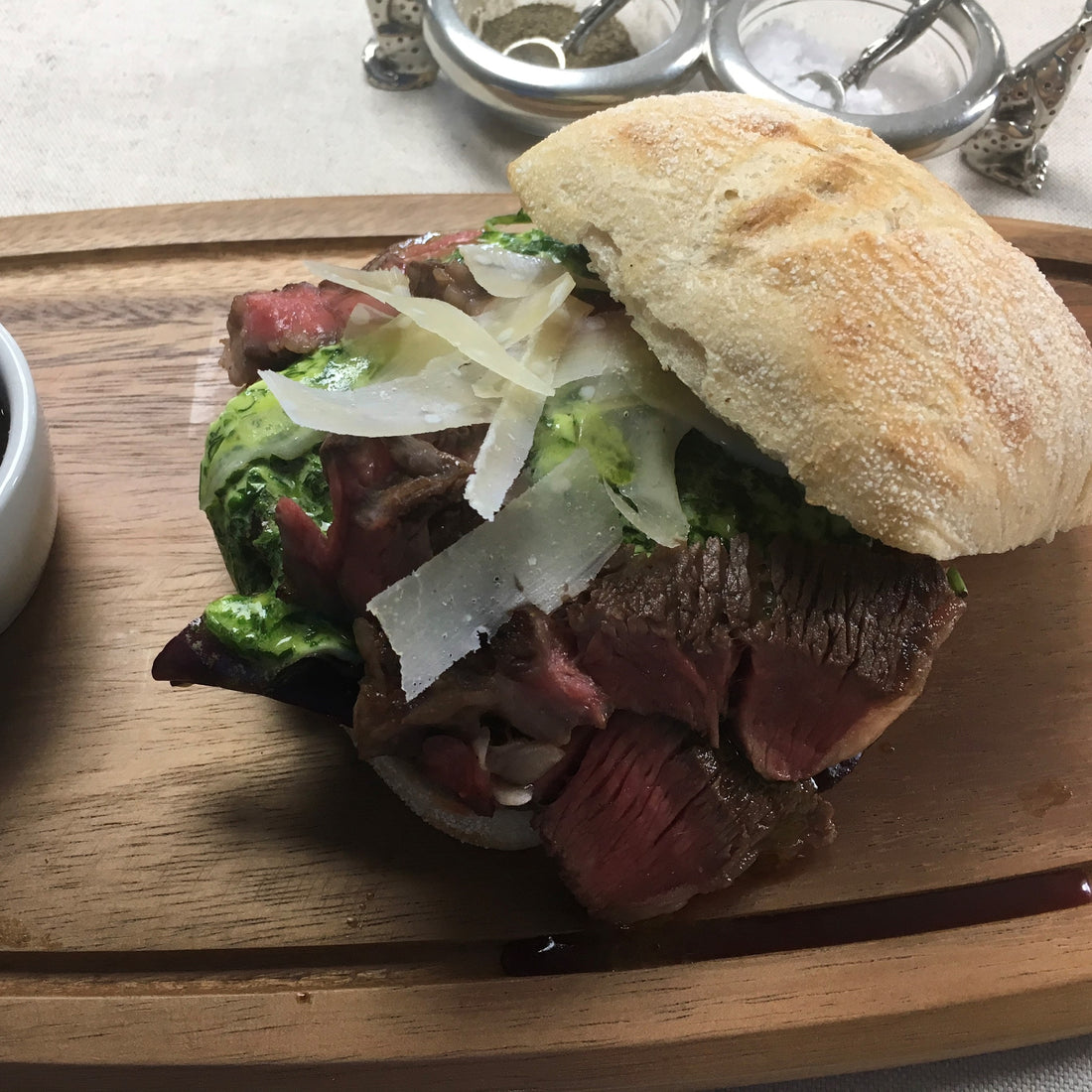 Burren Balsamic Steak sandwich with wild garlic butter
