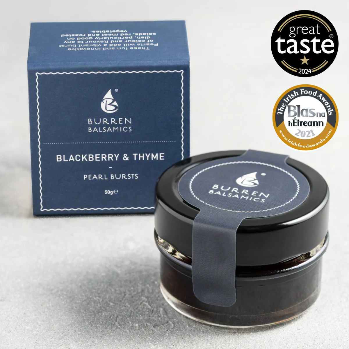 Blackberry and Thyme Balsamic Pearls